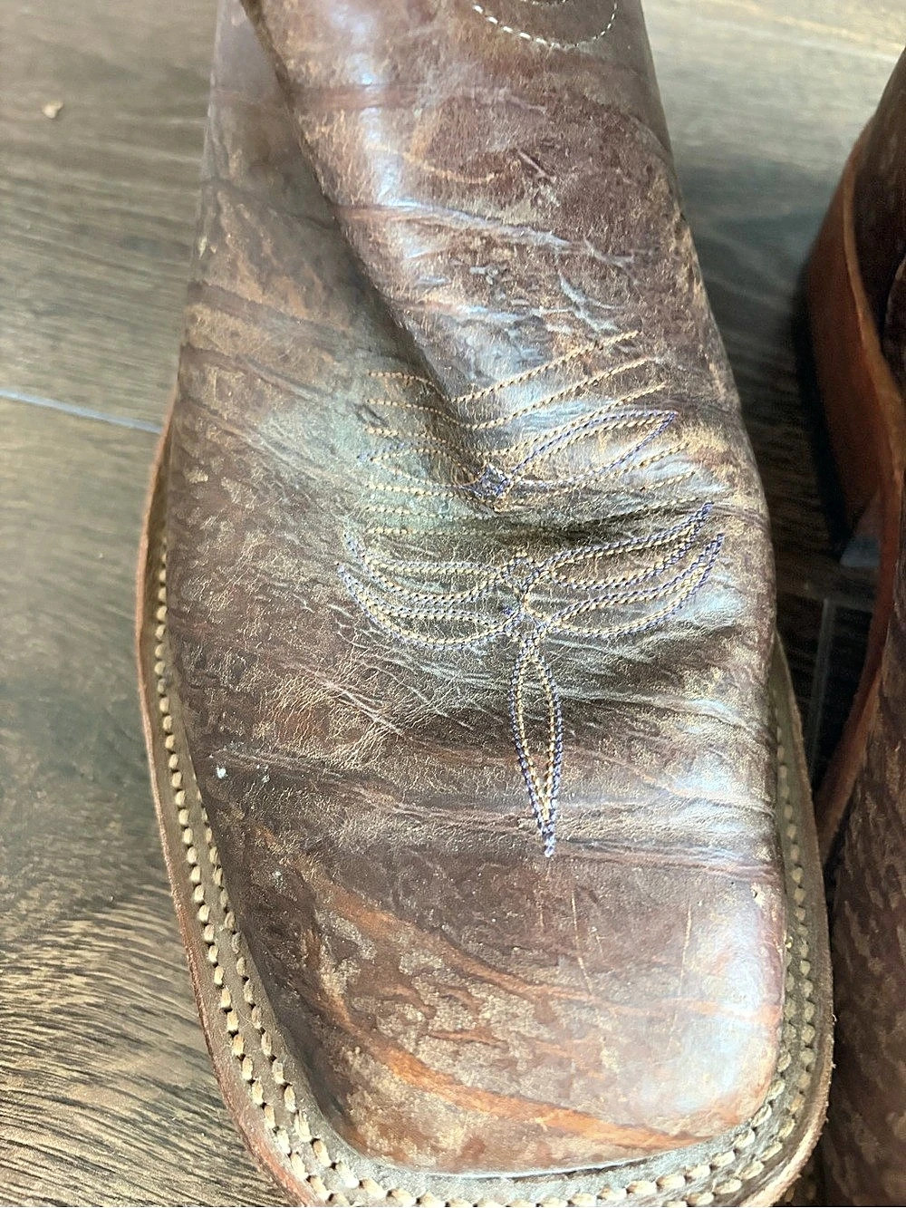 Anderson Bean Embroidered Western Boots Brown & Orange Men’s Size 10 - Picture 2 of 9